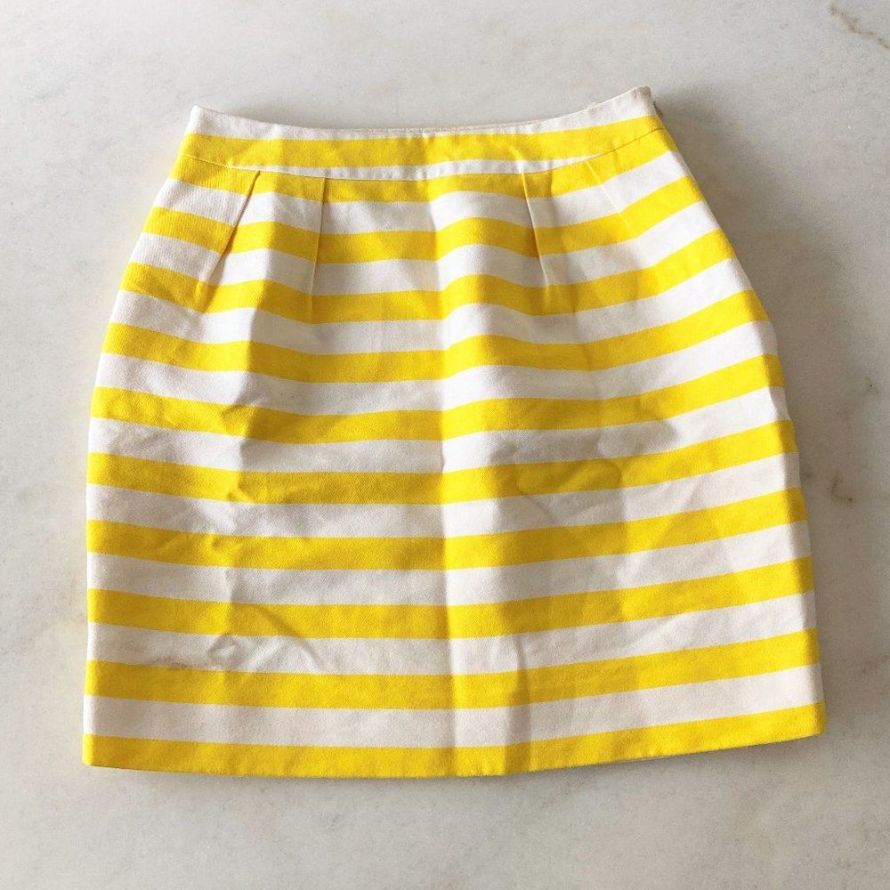 Kate Spade Barry skirt, Kate Spade New York yellow & white striped mini skirt - Picture 3 of 8